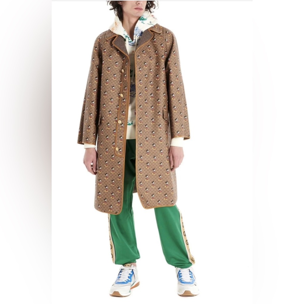Gucci x Disney Micro GG Mickey Overcoat, Reversible
